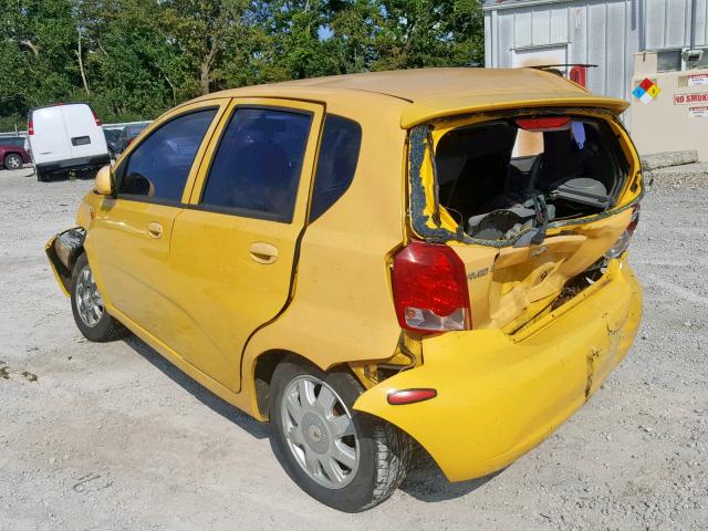 KL1TJ62614B253327 - 2004 CHEVROLET AVEO LS YELLOW photo 3