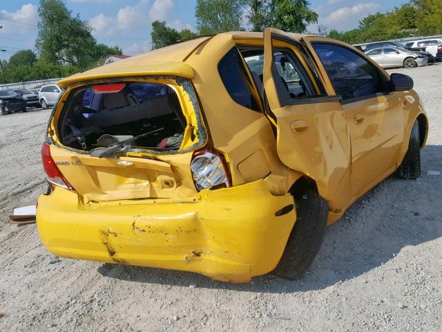 KL1TJ62614B253327 - 2004 CHEVROLET AVEO LS YELLOW photo 4