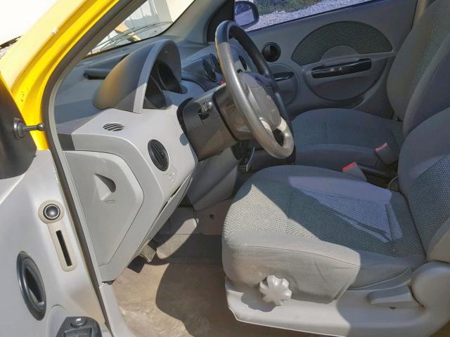 KL1TJ62614B253327 - 2004 CHEVROLET AVEO LS YELLOW photo 5