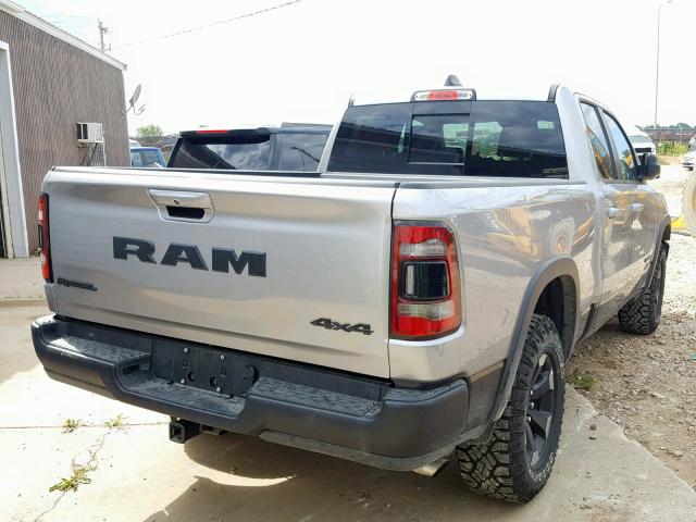 1C6RRFEGXKN841925 - 2019 RAM 1500 REBEL გრაფიტი ფოტო 4