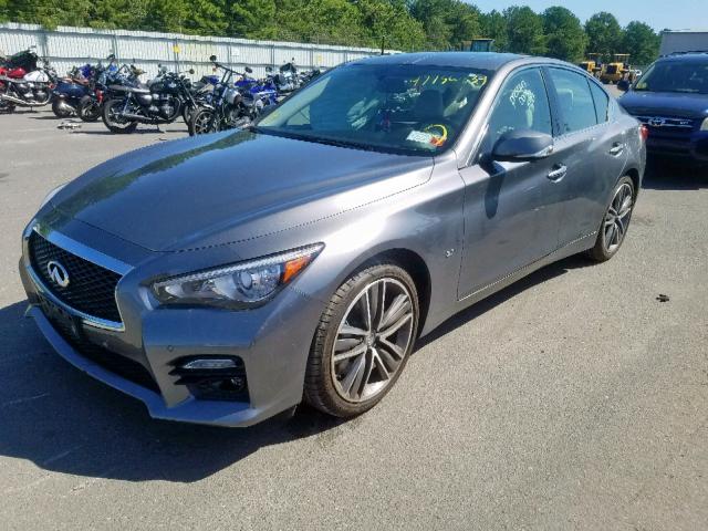 JN1BV7AR3FM413311 - 2015 INFINITI Q50 BASE GRAY photo 2