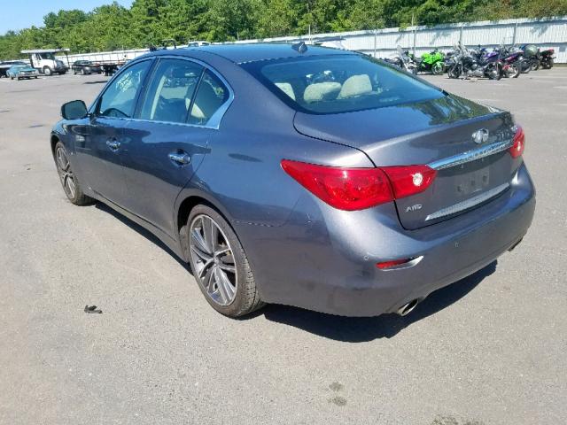 JN1BV7AR3FM413311 - 2015 INFINITI Q50 BASE GRAY photo 3