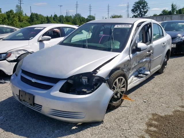 1G1AT58H897192963 - 2009 CHEVROLET COBALT LT SILVER photo 2