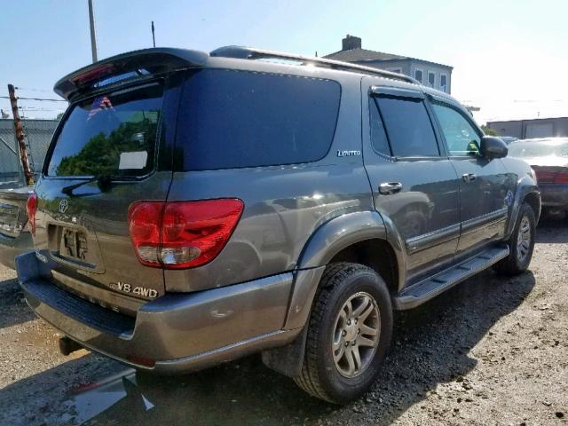 5TDBT48A45S250057 - 2005 TOYOTA SEQUOIA LI GRAY photo 4