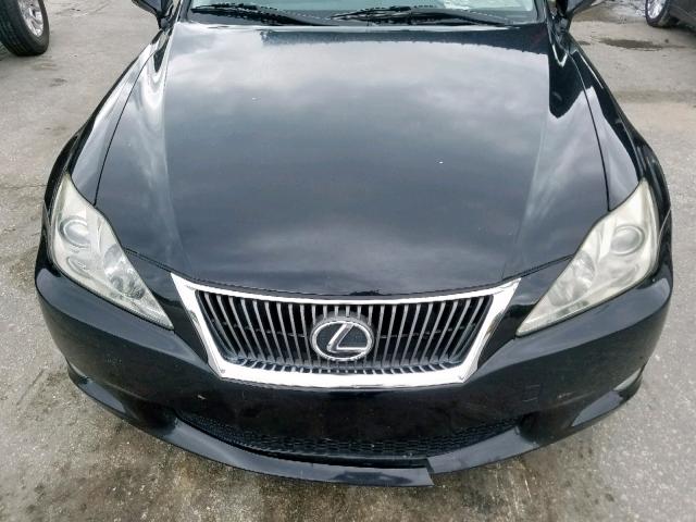 JTHBE262392016790 - 2009 LEXUS IS 350 BLACK photo 7