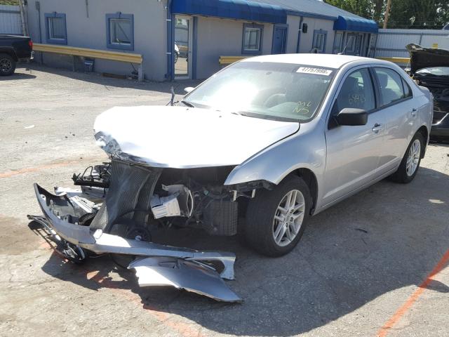 3FAHP0GA0CR130187 - 2012 FORD FUSION S SILVER photo 2