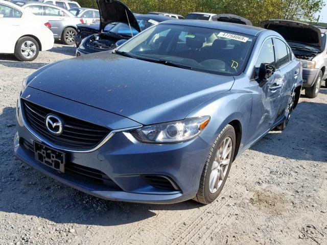 JM1GJ1U6XE1160419 - 2014 MAZDA 6 SPORT BLUE photo 2