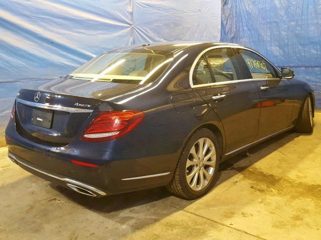 WDDZF4KB7HA200932 - 2017 MERCEDES-BENZ E 300 4MAT BLUE photo 4