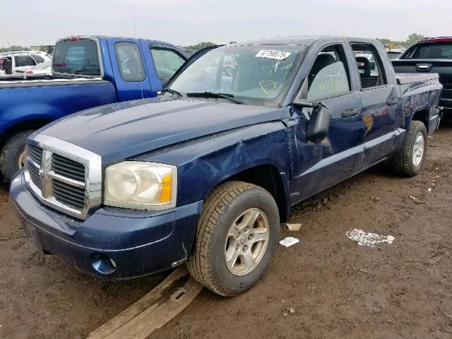 1D7HE48K16S710433 - 2006 DODGE DAKOTA QUA BLUE photo 2