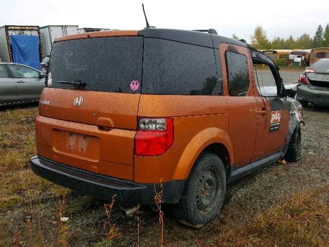 5J6YH28798L008451 - 2008 HONDA ELEMENT EX ORANGE photo 4