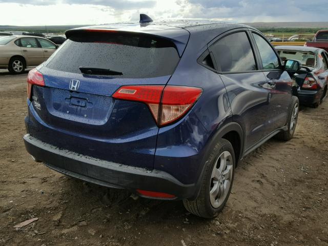 3CZRU5H57HG706697 - 2017 HONDA HR-V EX BLUE photo 4