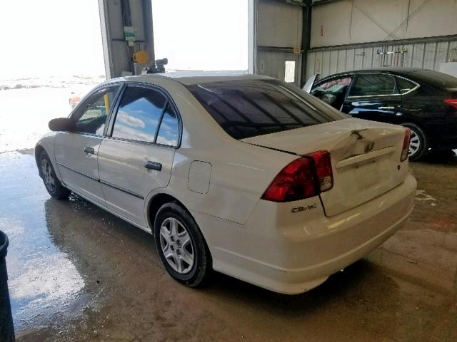 2HGES16354H540888 - 2004 HONDA CIVIC DX V WHITE photo 3