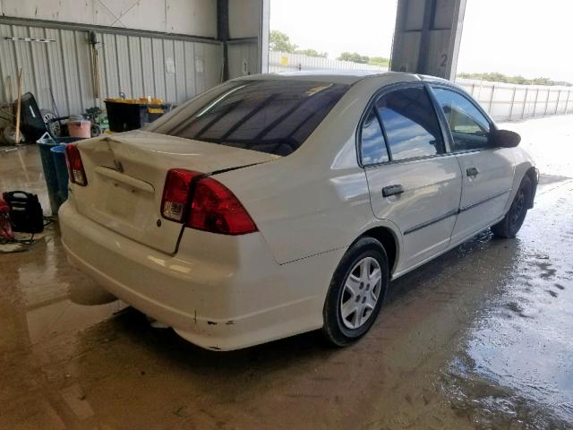 2HGES16354H540888 - 2004 HONDA CIVIC DX V WHITE photo 4