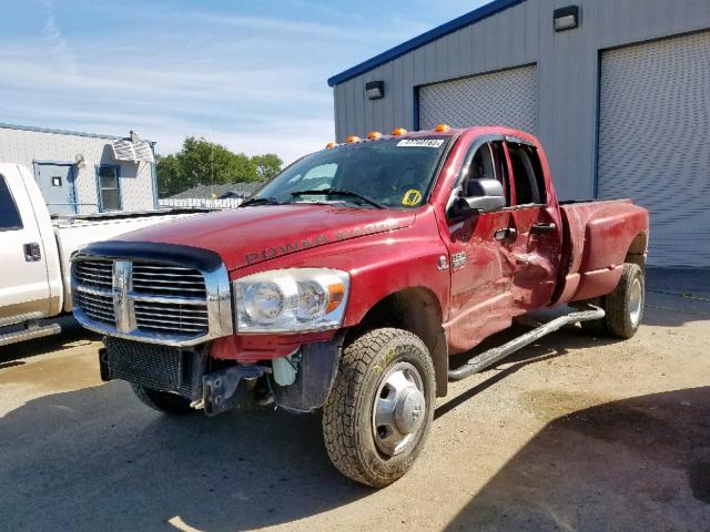 3D7MX48L19G515154 - 2009 DODGE RAM 3500 RED photo 2