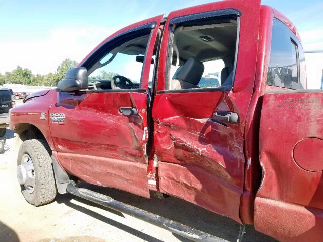 3D7MX48L19G515154 - 2009 DODGE RAM 3500 RED photo 9