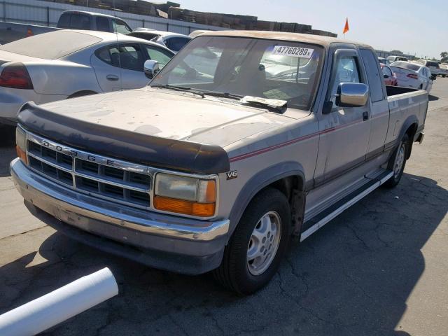 1B7GL23X5SS116893 - 1995 DODGE DAKOTA SILVER photo 2