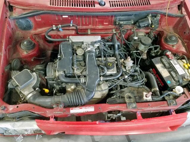 KNJBT06H8K6131610 - 1989 FORD FESTIVA L RED photo 7