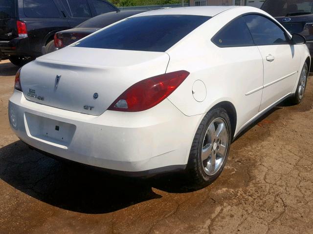 1G2ZH158X64181845 - 2006 PONTIAC G6 GT WHITE photo 4