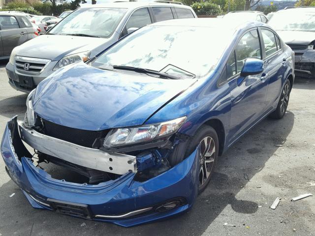 2HGFB2F91DH554723 - 2013 HONDA CIVIC EXL BLUE photo 2