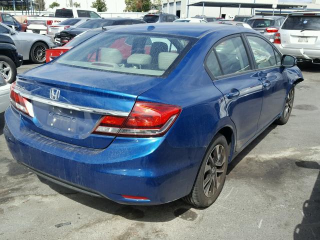 2HGFB2F91DH554723 - 2013 HONDA CIVIC EXL BLUE photo 4