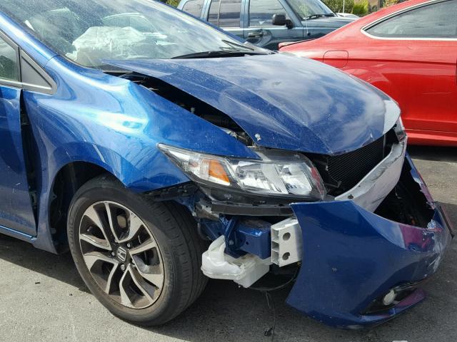 2HGFB2F91DH554723 - 2013 HONDA CIVIC EXL BLUE photo 9