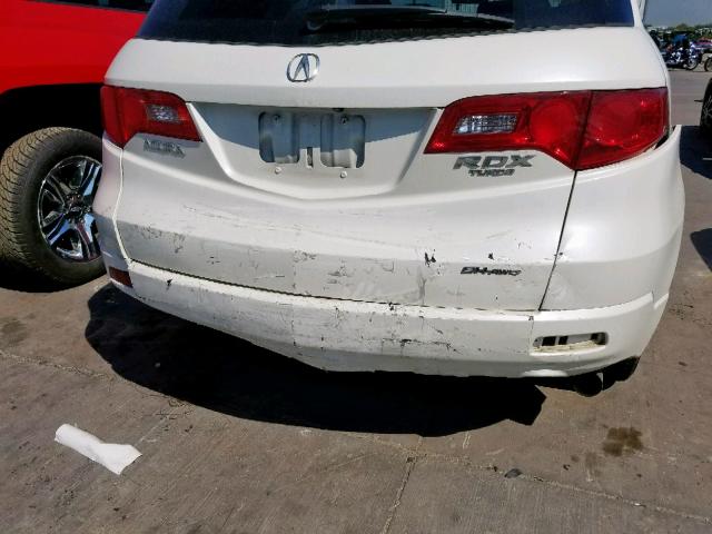 5J8TB18527A018972 - 2007 ACURA RDX TECHNO WHITE photo 9