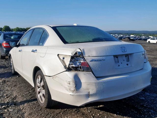 1HGCP368X8A012039 - 2008 HONDA ACCORD EXL WHITE photo 3