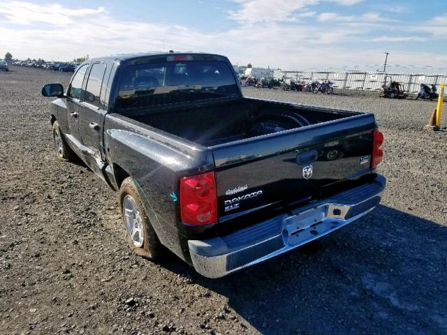 1D7HW48N46S715181 - 2006 DODGE DAKOTA QUA BLACK photo 3