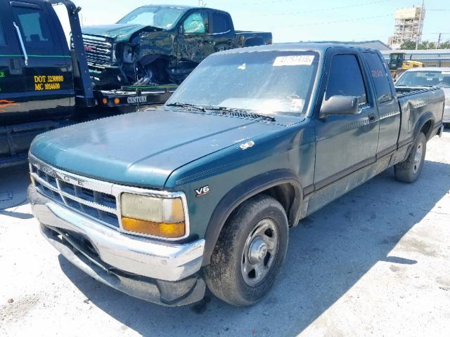 1B7GL23X1SS110850 - 1995 DODGE DAKOTA GREEN photo 2