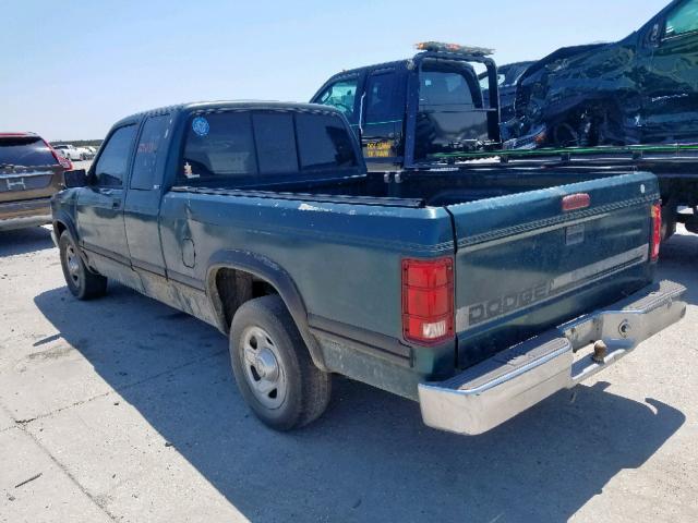 1B7GL23X1SS110850 - 1995 DODGE DAKOTA GREEN photo 3