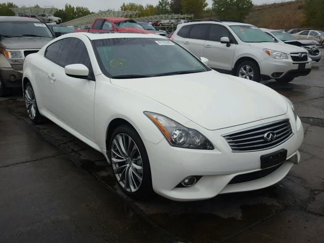 JN1CV6EL3DM981639 - 2013 INFINITI G37 WHITE photo 1