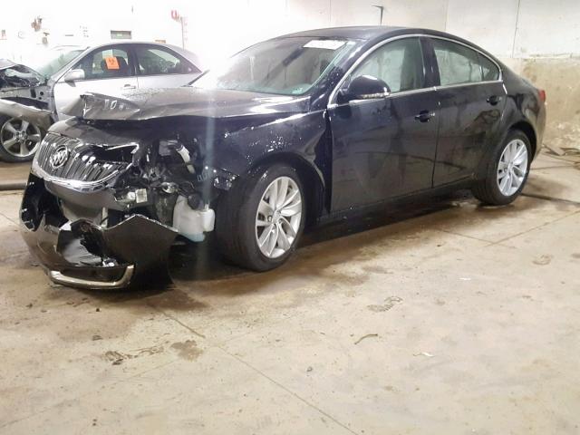 2G4GN5EX2F9282381 - 2015 BUICK REGAL PREM BLACK photo 2