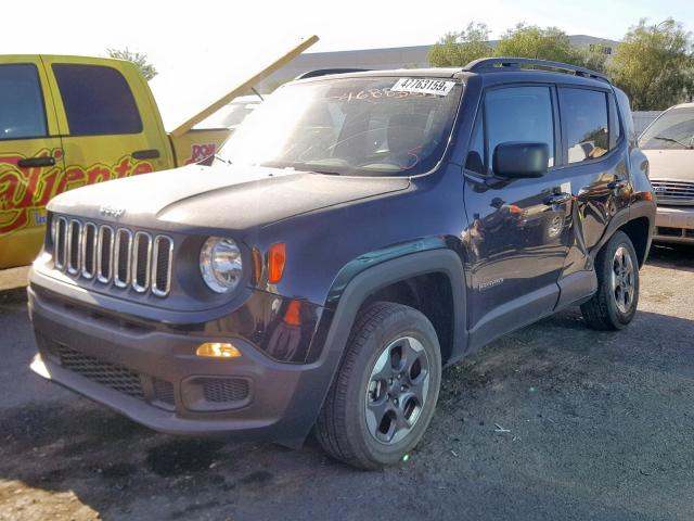 ZACCJBAB8JPH56984 - 2018 JEEP RENEGADE S BLACK photo 2
