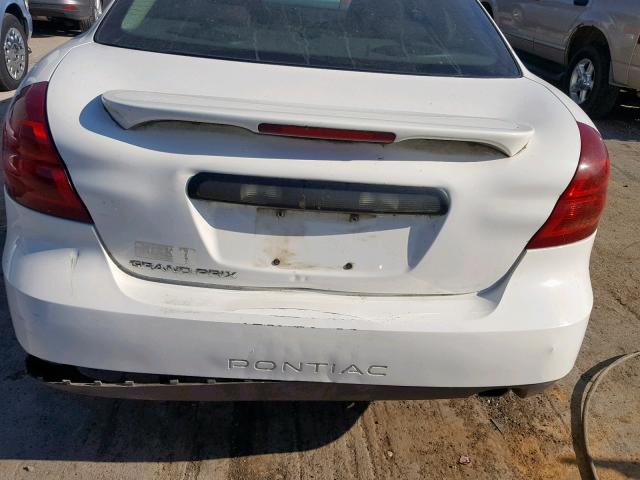 2G2WP552481148833 - 2008 PONTIAC GRAND PRIX WHITE photo 9