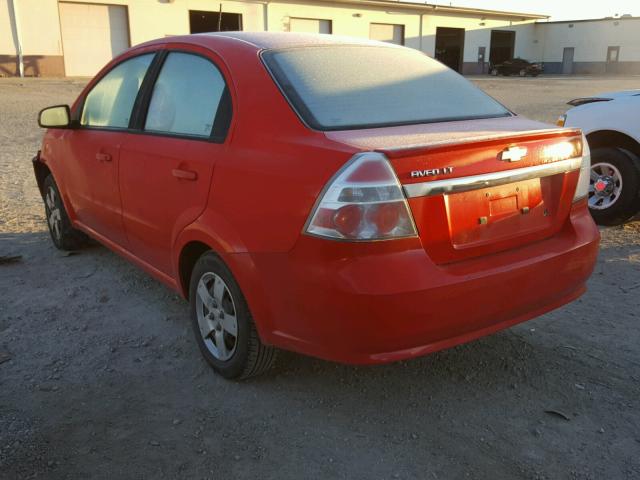 KL1TD5DE3AB136625 - 2010 CHEVROLET AVEO LS RED photo 3