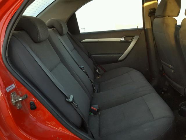 KL1TD5DE3AB136625 - 2010 CHEVROLET AVEO LS RED photo 6