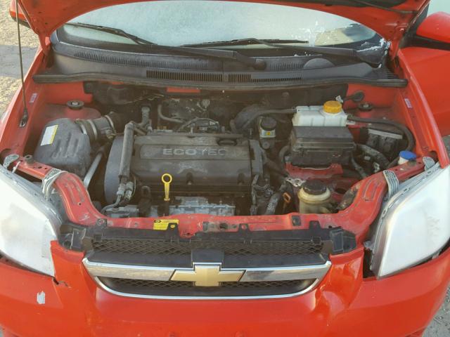 KL1TD5DE3AB136625 - 2010 CHEVROLET AVEO LS RED photo 7
