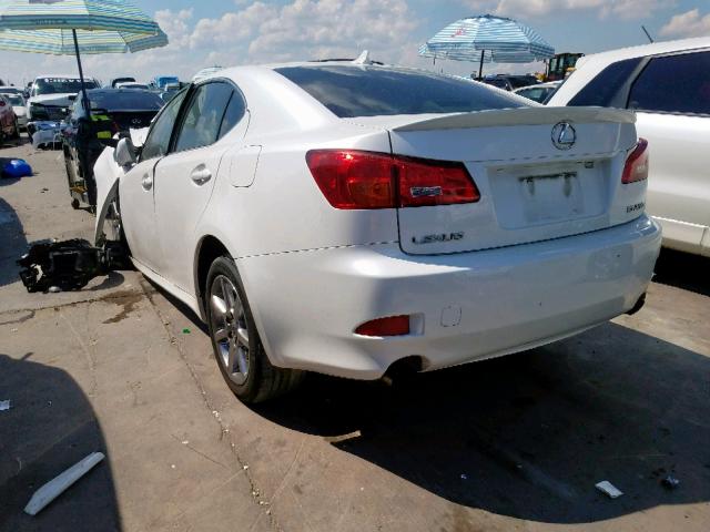 JTHBK262185085905 - 2008 LEXUS IS 250 WHITE photo 3