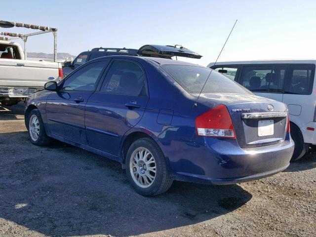 KNAFE222595636125 - 2009 KIA SPECTRA EX BLUE photo 3