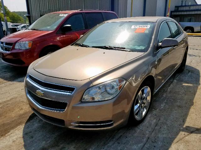 1G1ZH57B28F184525 - 2008 CHEVROLET MALIBU 1LT GOLD photo 2