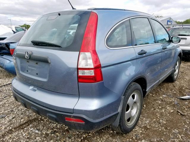 3CZRE38328G703965 - 2008 HONDA CR-V LX BLUE photo 4