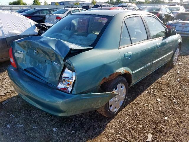 JM1BJ226X20506151 - 2002 MAZDA PROTEGE DX GREEN photo 4