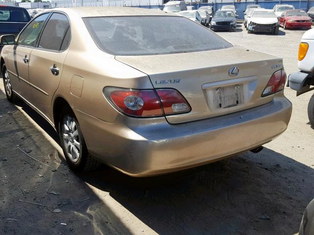 JTHBF30GX20079040 - 2002 LEXUS ES 300 GOLD photo 3