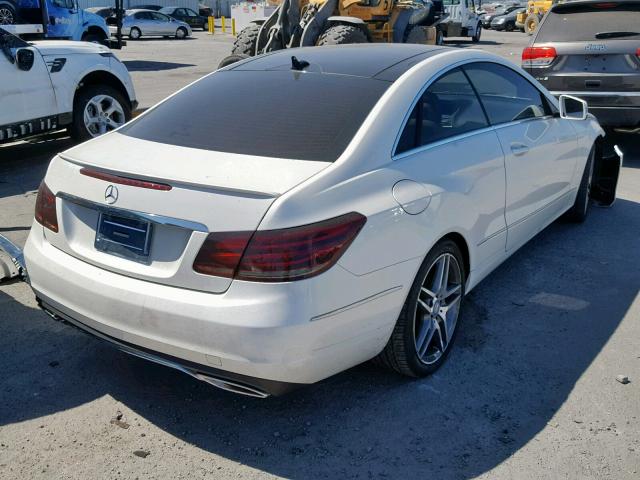 WDDKJ5KB4EF279626 - 2014 MERCEDES-BENZ E 350 WHITE photo 4