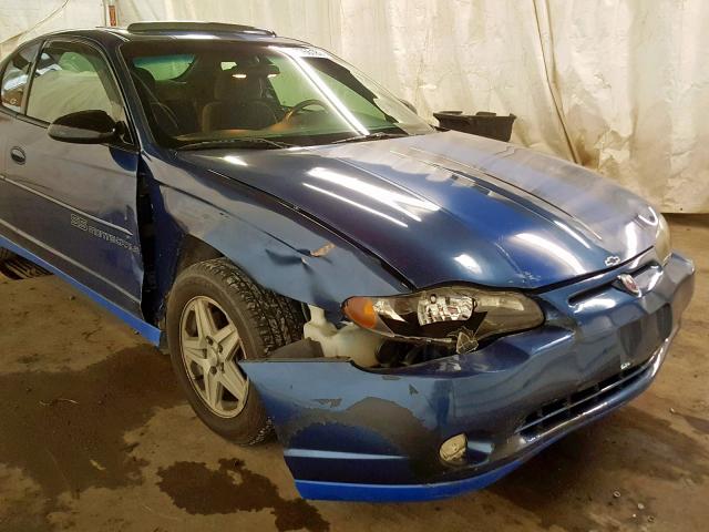 2G1WW12E549157888 - 2004 CHEVROLET MONTE CARL BLUE photo 9