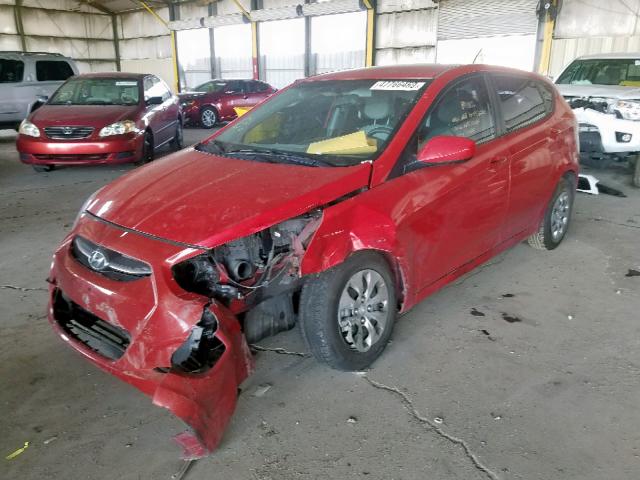 KMHCT5AE8GU248135 - 2016 HYUNDAI ACCENT SE RED photo 2