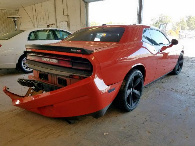 2B3LJ74W19H547063 - 2009 DODGE CHALLENGER ORANGE photo 4