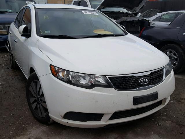 KNAFU4A27D5718768 - 2013 KIA FORTE EX WHITE photo 1