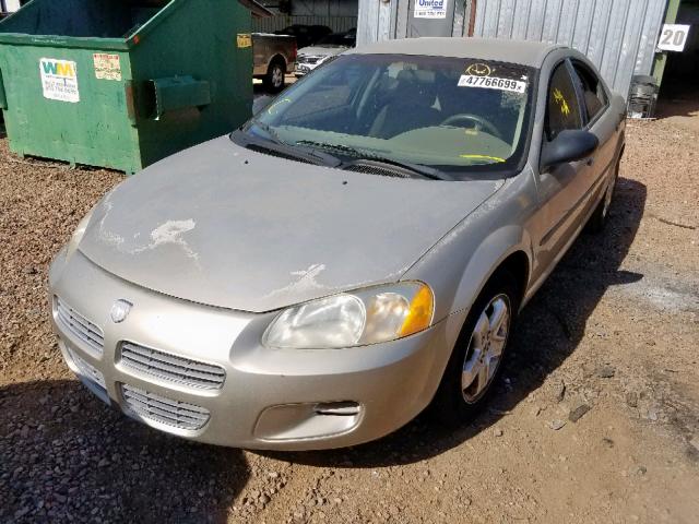 1B3EL46R72N144453 - 2002 DODGE STRATUS SE GOLD photo 2