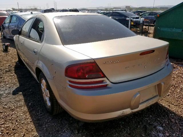 1B3EL46R72N144453 - 2002 DODGE STRATUS SE GOLD photo 3